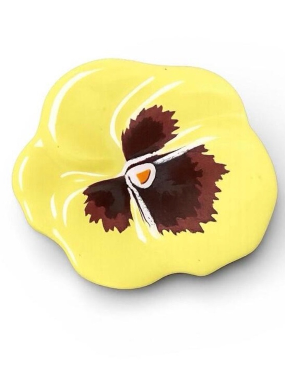 Vinatge Avon Yellow Floral Ceramic brooch-jewelry - Picture 4 of 6